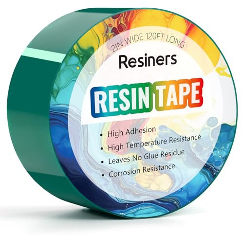 Resiners Epoxidharz Klebeband Antihaft - 2IN W x 120FT L - Trennklebeband, Formentrennband, Trennfolie, Zubehör, Epoxidband, Releaseband, Antihaftband, Grün