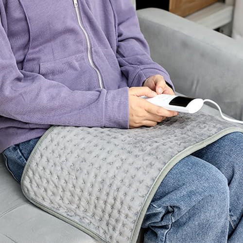 Elektrische Heizdecke mit Einstellbarer Temperatur, 9 Gänge, Timing-Heizdecke für Bauch und Taille, Superweiches Mikroplüschmaterial (EU-Stecker 220-240 V)