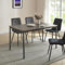 [en.casa] Mesa de Comedor Diseño Industrial Mesa de Cocina Rectangular 4 Personas Patas Negras de Acero Tablero de MDF 120 x 70 x 75 cm - Gris y Efecto Roble