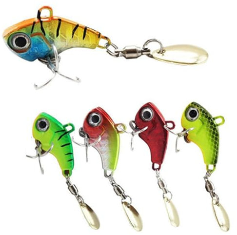 Jig Spinner 5er Set 20g, Kunstköder Spinnerbait Jig Bait Bleikopfspinner