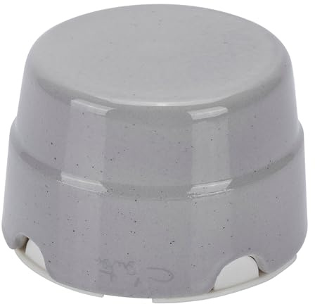 FANTON Scatola di derivazione in ceramica Ø 100 mm colore grigio vintage per impianti stile retrò cassetta rotonda in porcellana 84034GR
