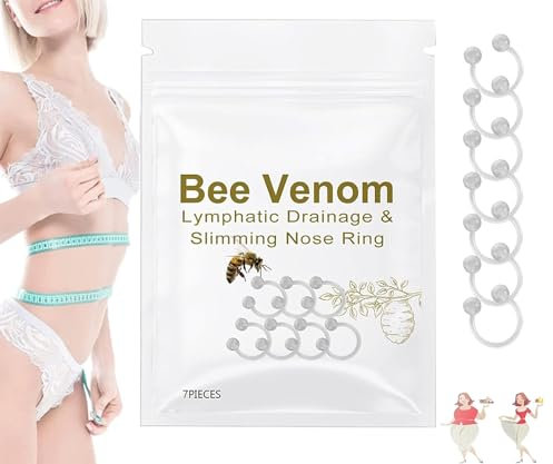 GGPM Bienengift Lymphdrainage & Schlankheits-Nasenring, GGPM Bienengift Nasenring, GGPM Schlankheits-Nasenring, für Damen und Herren, 7 Stück