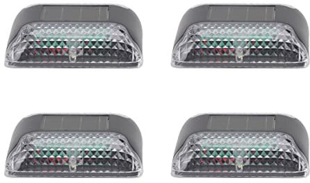 Tbest Parete Solare Luce Impermeabile Automatica Alta luminosità Verso il Basso Lampada a Parete a Led per Cortile Giardino 4pc Luci Murali Illuminazione Esterna