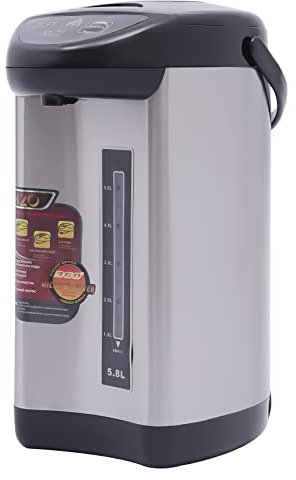 ACROSSPART 4L 750W Thermopot Edelstahl Heißwasserspender Doppelwandig Warmhaltefunktion Wasserspender Wasserkocher Glühweinkocher Glühweintopf zum Erwärmen, Warmhalten