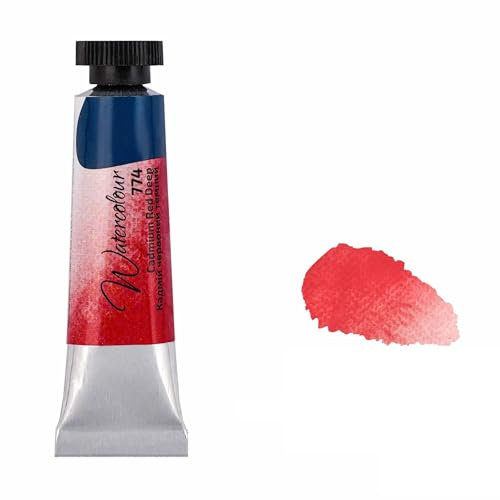 7 Artists Kadmiumrot Tief Aquarellfarbe 10 ml Tube, Hochwertige Künstler-Aquarell, Feinste Küntsler-Aquarellfarben