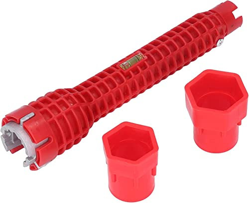 ZHTAISOU Hochleistungs-Rohrzange aus Aluminium, Installationswerkzeug für Wasserhähne und Spülbecken, Wasserhahnschlüssel, Doppelkopf-Installationswerkzeug für Spülbecken, Wasserleitung, Rohrzangen