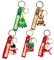 Ovyntremis Lot de 5 Porte-Clés de Noël: Sapin, Renne, Bonhomme de Neige, Cadeau, Père Noël - Décoration Festive pour Sac à Dos, Voiture, Accessoires