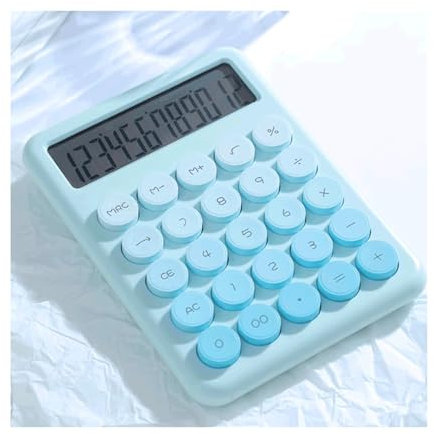 ETHORY Small Calculator Mechanical Keyboard Calculator Battery Calculator 12-Digit Office Calculator Portable Calculator