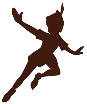Adesivo da parete Peter Pan Adesivi da parete per la cameretta dei bambini Adesivo da parete con cartoni animati per la cameretta dei ragazzi Camera delle ragazze Decorazione carina murale 42x51cm