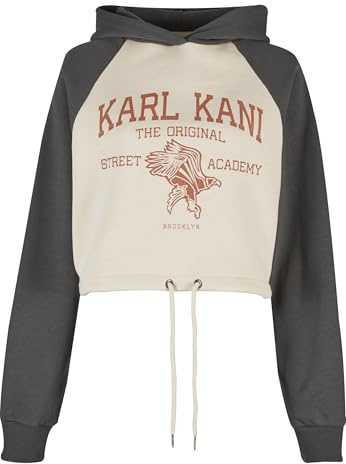 Karl Kani Woven Signature Street Academy Crop Raglan Hoodie
