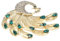 DEARMAMY Elegante Strass Pfau Brosche Atemberaubende Tierbrosche Dekoratives Schmuckzubehör Für Das Kleid Strass Brosche In Pfauenform