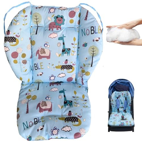 Csafyrt Hochstuhlkissen für Babyverdicker Kinderwagenkissen mit süßem Tiermuster atmungsaktiver färblicher Hochstuhlmatte