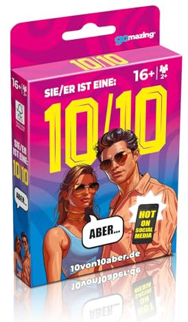 Gomazing Kartenspiel Sie/Er ist eine 10 von 10, Aber... - 800 spannende Fragen an Sie und Ihn - Partyspiel ab 2 Spielern - Das Trend-Spiel von TikTok und Insta