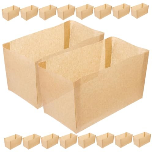 TIDTALEO 50pièces Caissettes à Pain Antiadhésives Papier Sulfurisé Pour Moules à Cake à Pain Artisanal à Toast Capacité Pour Mariages Anniversaires