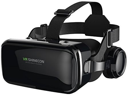 FIYAPOO Occhiali VR Visore Realtà Virtuale Occhiali Headset Virtual Reality 3D Film Glasses per telefoni cellulari Android/iPhone da 4,7 a 6,6 pollici, Regali di Natale per bambini e adulti