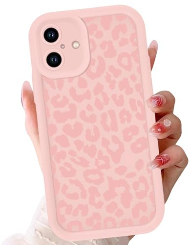 Phoona Leopard Print Case for iphone 16 6,1,Cute Aesthetic Design Silicone Soft cheetah print Pattern Phone Cover for Girls, Preppy Shockproof Protective Case for Women, iphone 16