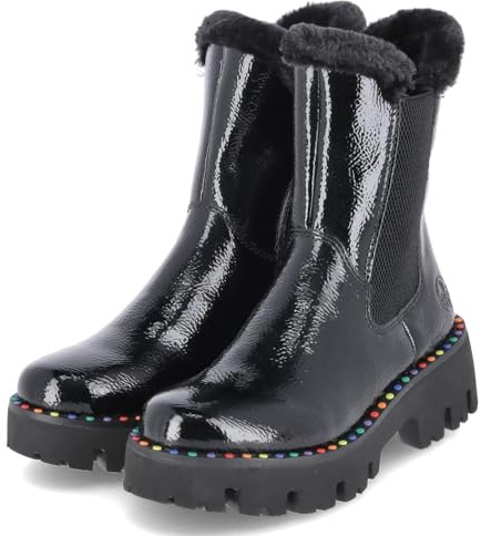 Rieker Y3350-00 Schlupfstiefel Synthetik Damen in schwarz