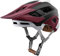 Fahrradhelm Mountainbike Helm MTB Helme Visier Verstellbar für Herren Damen Erwachsene Jugend (Karmesinrotes Weiß, M)