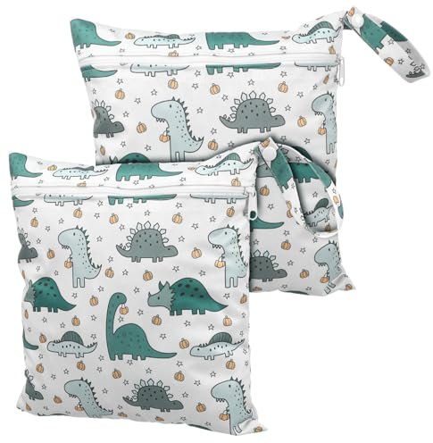 PEPLAYTAL 2stücke Cartoon Windeltaschen Mit Wasserdichtem Innenfutter Praktische Aufbewahrung Für Schwimmsachen Und Schmutzwäsche Geeignet Für Junge Mädchen Und Kleinkinder