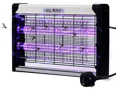 Electric Fly Killer Indoor & Outdoor | Mosquito Control Light With 1800v Grid | Electric Fly Zapper For Home Use | Safe & Silent (wall-mounted) (1800V)