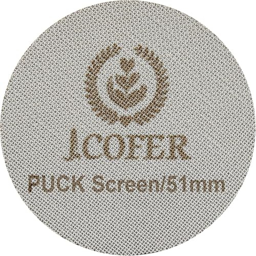 IKAPE 51mm Espresso Puck Screen, 1.7mm 150?m Ultra Thin Coffee Reusable Professional Barista Espresso Screen for Bottomless Portafilter Filter Basket - Made with 316 Stainless Steel