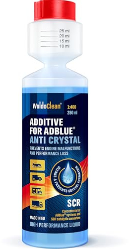 WoldoClean Aditivo Anticristal para AdBlue 250 ml, aditivo diésel y limpiador SCR, evita la formación de cristales y errores NOX