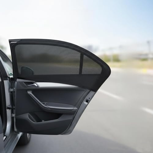 DGBF3 4 PCS Parasol de Ventana de Coche para Seat Leon 3 (III) 5F I 2012-2020, Malla de poliéster Transpirable Alta Elasticidad mosquitera para Coche