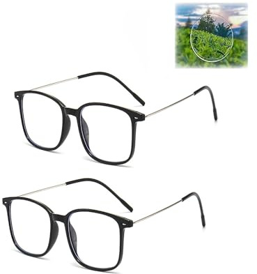 CesmiPSteh Brille Die Sich Automatisch Der Sehstärke Anpasst, Intelligente Zoom Brille Automatischer Fokussierung,Autofokus Brillen mit Selbsteinstellung,Adaptive Blaulichtschutz Fokus Brillen (W32)