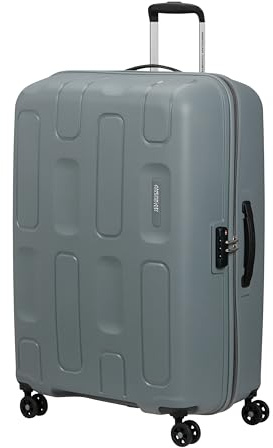 American Tourister Ellipso - Valigia Rigida Grande 79 cm, Valigia Leggera con 4 Ruote, Lucchetto TSA, Valigia da Stiva 104L - 3.80 KG - Grigio (Charcoal Grey)