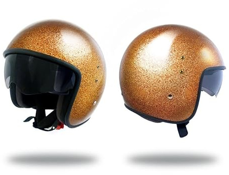 Jethelm Motorradhelm smart glitter: Gold (XS)