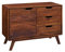 MASSIVMOEBEL24.DE | MALMÖ 2 - Massive Kommode | walnuss - lackiert | klein | Sheesham-Holz (Palisander) | 90x40x65 | 1 Tür - 3 Schubladen | grifflos | Sideboard
