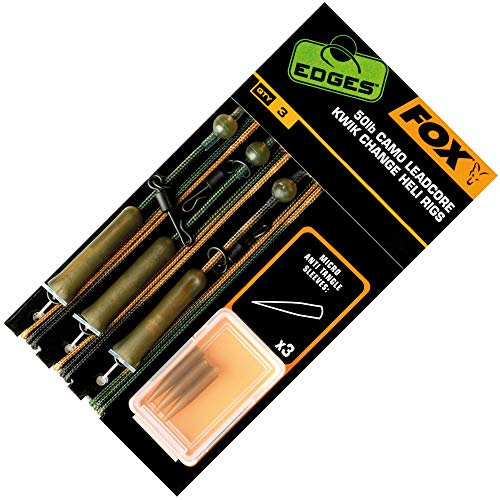 Fox Edges Ready Tied Camo Leadcore Heli Rig Leaders - 3 Karpfenmontagen