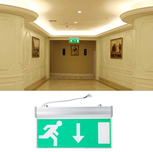 Enseigne de Sortie D'urgence, Lumière D'urgence de Signe de Sortie Combinée Compact Acrylique Vert, Voyant Lumineux de Sortie D'éclairage De Sécurité Led Pour Les Centres Commerciaux, Les Hôtels, etc