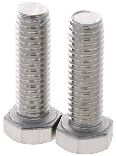 MroMax 3/8-16x1-1/4 Zoll UNC Sechskantschrauben A2-70 (304) Edelstahl Vollgewinde Hex Gewindebohrer Schrauben 2 Stück