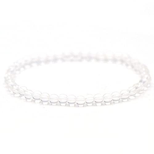 Armband, runde Perlen, 4 mm, fein und diskret, Naturstein, französische Handwerkskunst, mehr als 40 Wahl