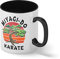 Miyaga Do Karate Cobra Serpent Blanc tasse de café avec jante noire et poignée Mug