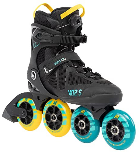 K2 Skates Unisex Inline Skates VO2 S 100 X BOA, Black - Blue - Yellow, 30G0142.1.1.095