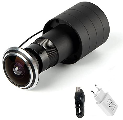 Syuantech Videosorveglianza 1080p grandangolare 180 gradi con apertura porta Mini spioncino WiFi Connect V380 Pro App (obiettivo fisheye 1,78 mm)