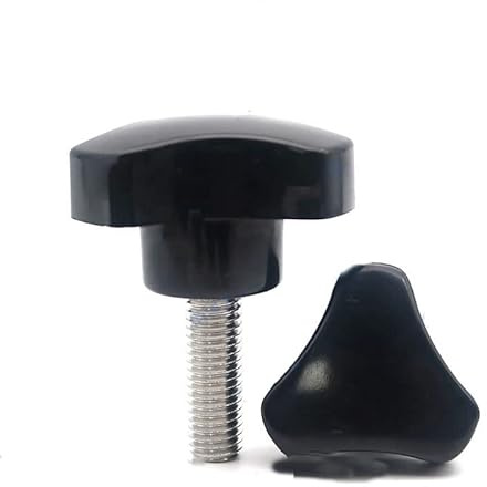 Star Knobs M5 x 8mm Triangle Head Screw Clamping Nuts Knob Grips Female Thread Bakelite Handle Black