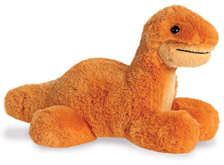 Aurora, 31862, Mini Flopsie Brontosaurus Dinosaurier, 20,5cm, Eco-Friendly Plüschtier, Orange