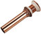 Unslotted Basin Waste Pop Up Waste Plug Without Overflow Universal Brass 1 1/4 for Kitchen Sink Faucets,Rose Gold