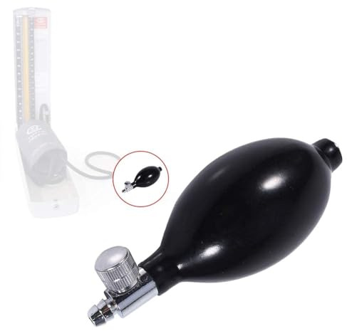 Blutdruck -Zwiebel und Ventilersatz, latex einstellbare Inflation Glühbirne Blutdruckmoman Handpumpe Blutdruckbirne Große Pumpe mit Luftventil zur manuellen Inflation des Blutdruckmessers