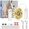 WOBANE 5m LED Band mit Bewegungsmelder, Wiederaufladbare Treppenbeleuchtung mit 2 Sensor,LED Strip Batteriebetrieben,LED Schrankbeleuchtung für Küche,Bett,Speisekammer,Flur,6000K Weiß