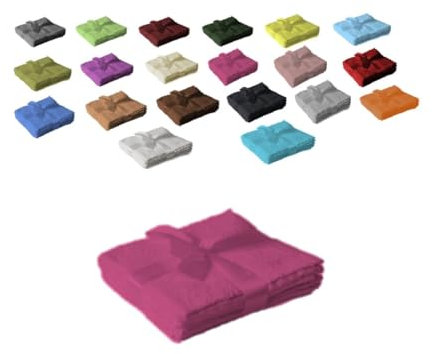 EXKLUSIV HEIMTEXTIL Lot de 4 serviettes de toilette avec nœud Rose 30 x 30 cm