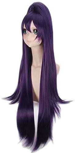 Wig Anime Cosplay Perücke for Anime Perücken Cosplay Christmas Date A Live Night Sword God Shixiang Cos Perücke dunkellila langes Haar + Langer Pferdeschwanz