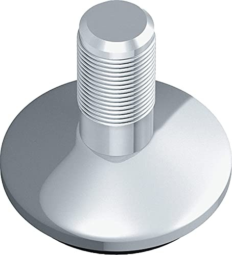 Bronea - 4 Stück Regulierschrauben M10 für Tischbeine Ø 30 mm und eckig | Stellfüsse verstellbare Regulierschraube für Möbelfüsse