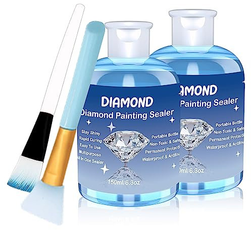 EIGTWEN Diamond Painting Sealer 150ml, Perfect Accessories, 5D Diamond Painting Glue - Maintains Permanent Art (2 Pcs)