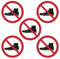 Kleberio® Selbstklebende Aufkleber - Schuhe verboten - 10 cm 5 Stück Piktogramm wetterfest Sticker zum Schutz vor Verschmutzung Respekt von Tradition Religion kein Zutritt mit Schuhen Sicherheit