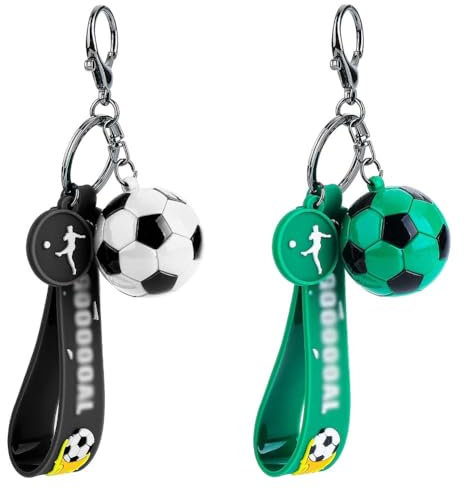 KJoet 2Pcs Soccer Gifts Porte clés, Porte-clés de Football, Porte-Clés de Sport, pour Garçons, Filles, Adolescents, École de Sport, Cadeaux de Fête