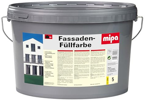 MIPA Fassaden-Füllfarbe,Fassadenfarbe hochdeckend,gut füllend,5 Liter